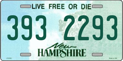 NH license plate 3932293