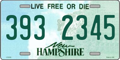 NH license plate 3932345