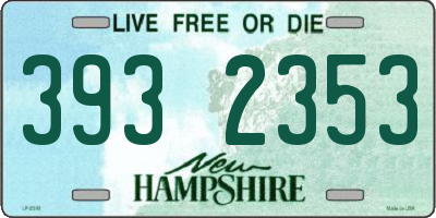 NH license plate 3932353
