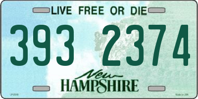 NH license plate 3932374