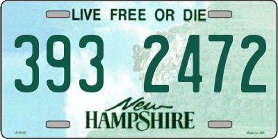 NH license plate 3932472