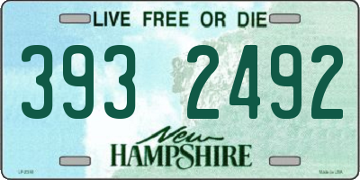 NH license plate 3932492
