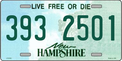 NH license plate 3932501