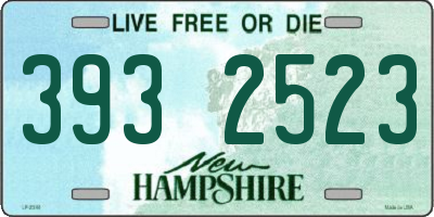 NH license plate 3932523