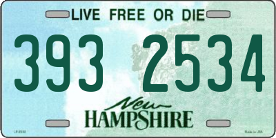 NH license plate 3932534