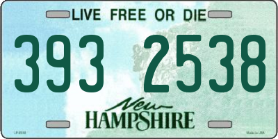 NH license plate 3932538
