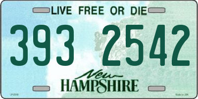 NH license plate 3932542