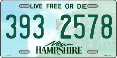 NH license plate 3932578