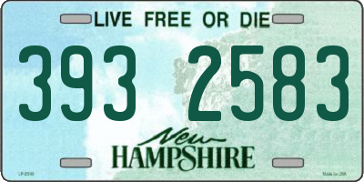 NH license plate 3932583