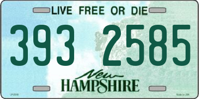 NH license plate 3932585