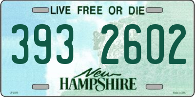 NH license plate 3932602