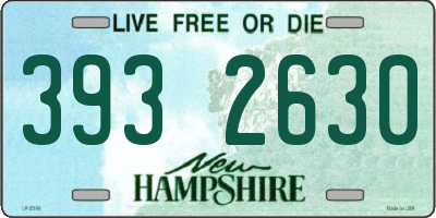 NH license plate 3932630