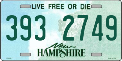 NH license plate 3932749