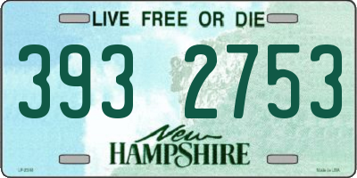 NH license plate 3932753