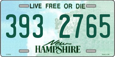 NH license plate 3932765