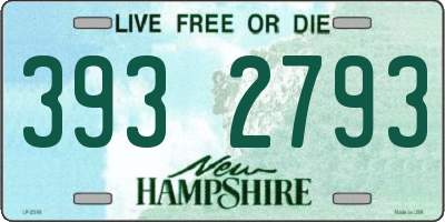 NH license plate 3932793