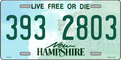 NH license plate 3932803