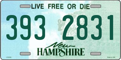 NH license plate 3932831