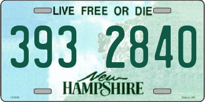 NH license plate 3932840