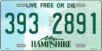 NH license plate 3932891