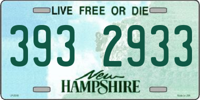 NH license plate 3932933