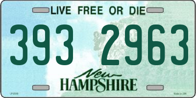 NH license plate 3932963