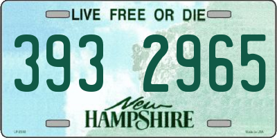 NH license plate 3932965