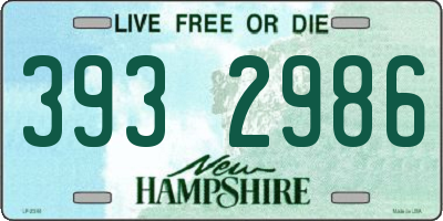 NH license plate 3932986