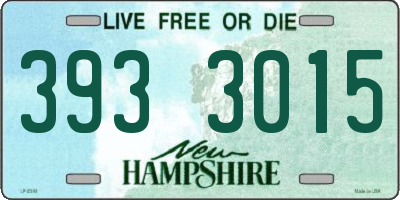NH license plate 3933015