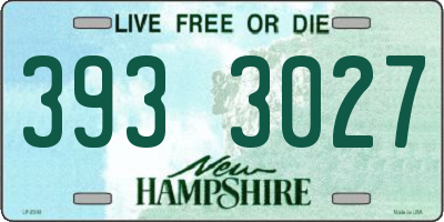 NH license plate 3933027
