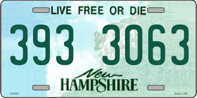 NH license plate 3933063