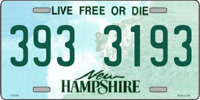 NH license plate 3933193