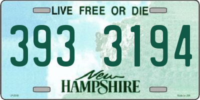 NH license plate 3933194