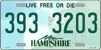 NH license plate 3933203