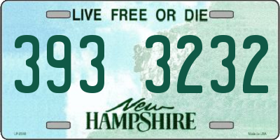 NH license plate 3933232