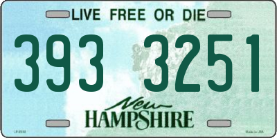 NH license plate 3933251