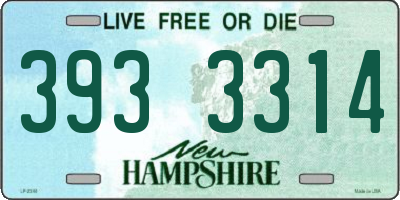 NH license plate 3933314
