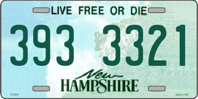 NH license plate 3933321