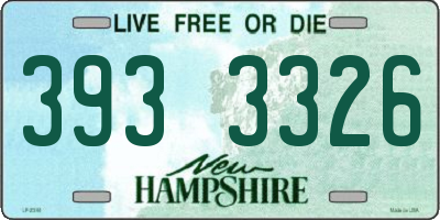 NH license plate 3933326