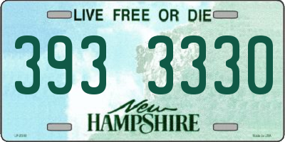 NH license plate 3933330