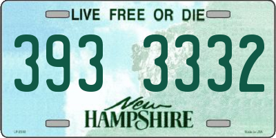 NH license plate 3933332