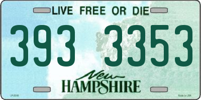 NH license plate 3933353