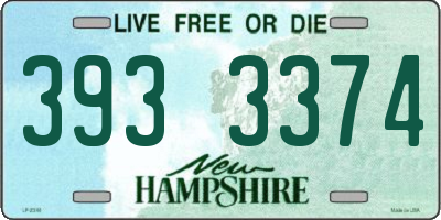 NH license plate 3933374