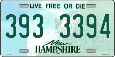 NH license plate 3933394