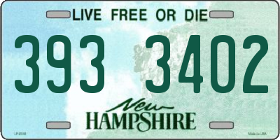 NH license plate 3933402