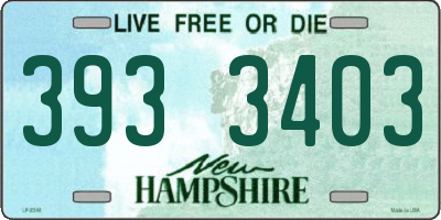 NH license plate 3933403