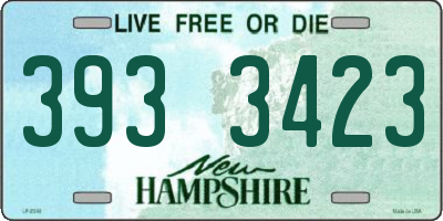 NH license plate 3933423