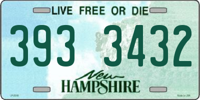 NH license plate 3933432