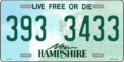 NH license plate 3933433