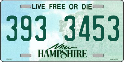 NH license plate 3933453